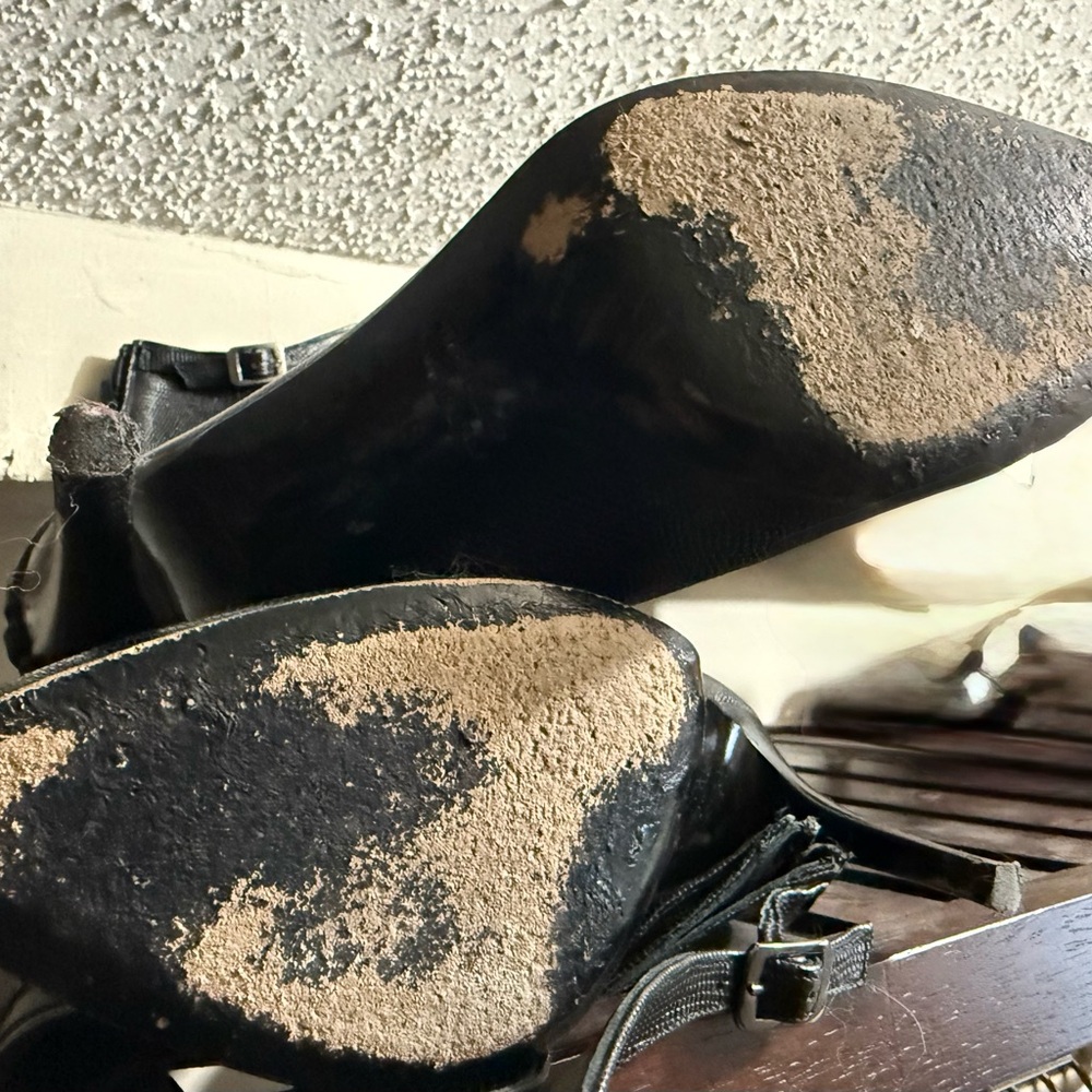 Grigiarancio Tall Lace up detail Leather Sexy Black Boots - Picture 8 of 8